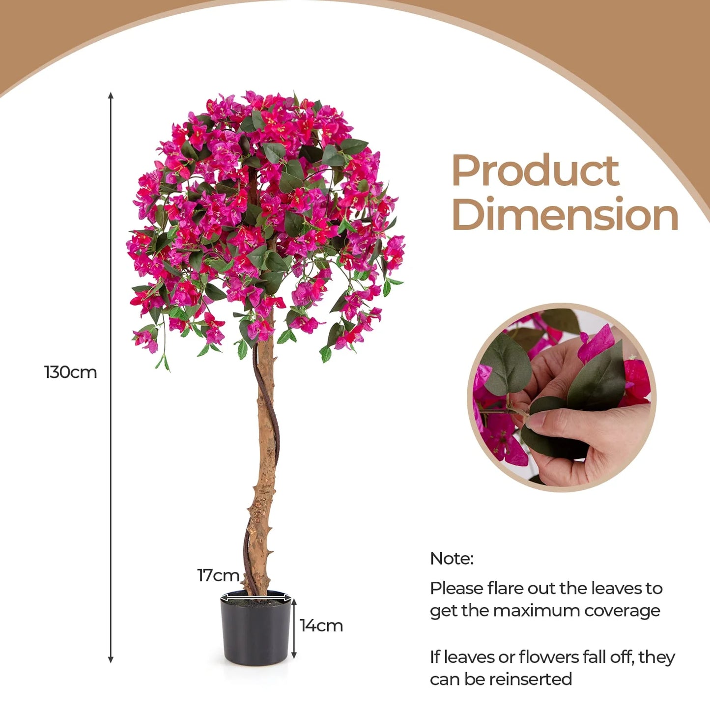 Hemasa  115cm Artificial Boxwood Topiary Ball Tree Fake 5 Ball Topiary Tree Office Decor