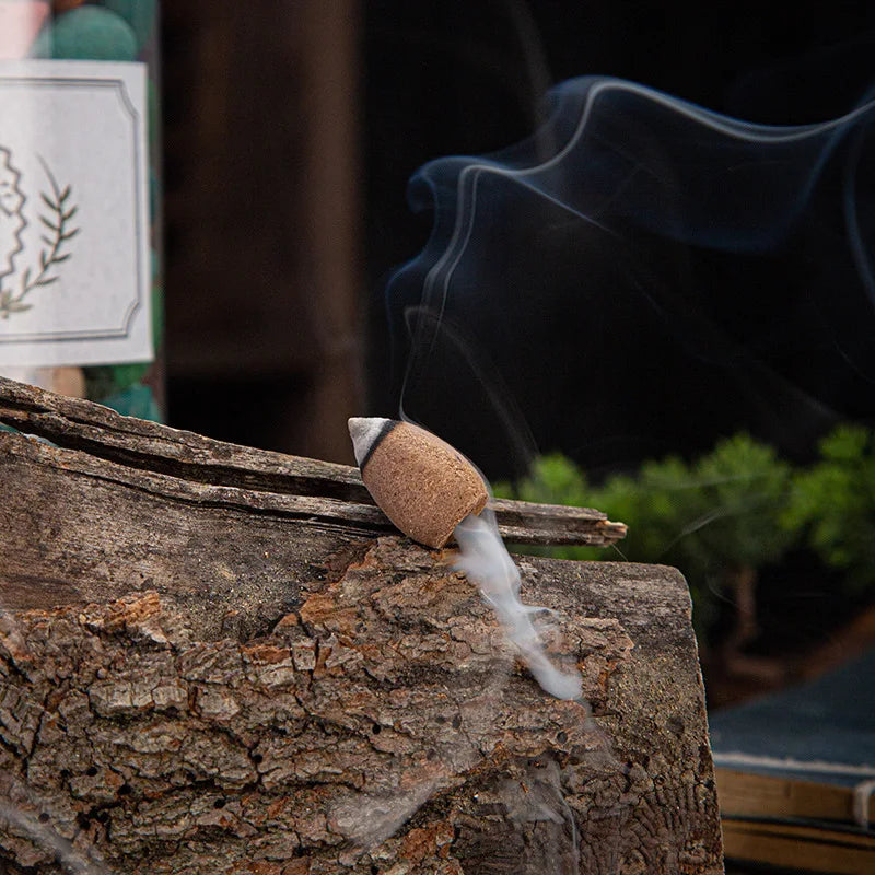 Hemasa 200pcs Natural Waterfall Incense Cones Reflux Tower Incense for Burner Smoke Backflow Cone Fragrance Lavender Aromatherapy