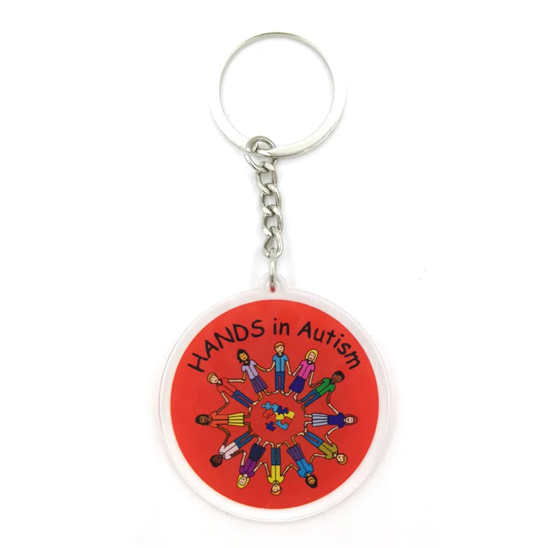Autism Pattern Anime Lanyard Badge Holder ID Card Lanyards Mobile Phone Rope Key Lanyard Neck Straps Keychain Key Ring