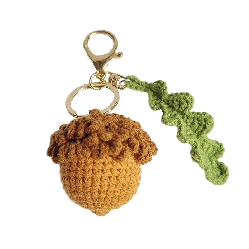 Hemasa Crochet Flower Pendant /Cute Handwoven Flower Keychains/ Knitted Flowers Bag Decor Gift Lovely Key Ring