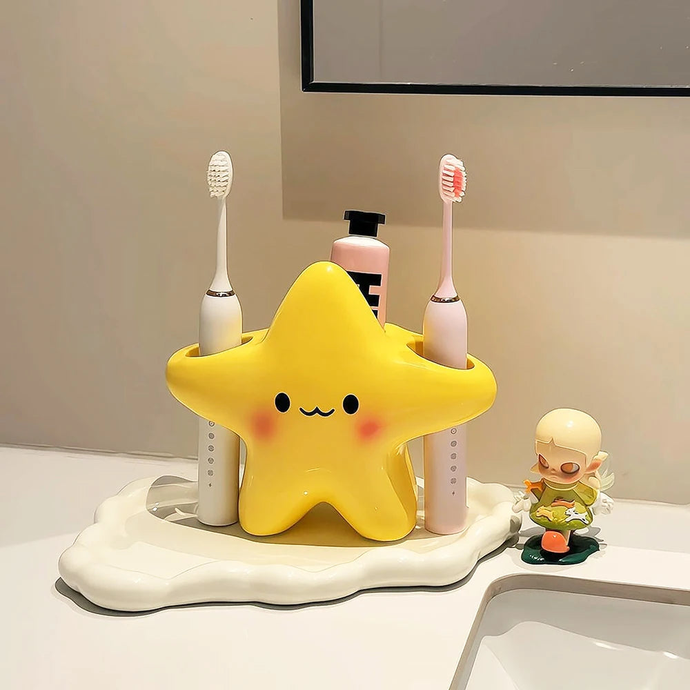 Toothbrush Holders for Bathrooms, Electric Toothbrush Toothpaste Holder 3 Slots Tooth Brush Organizer for Bathroom Countertop
