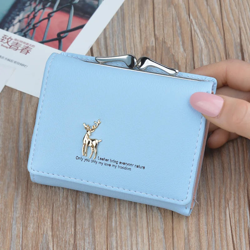 New Tassel Ladies Purses PU Leather Folding Multi Function Female Clutch Credit Card Holder Coin Purse Short Wallet for Women
