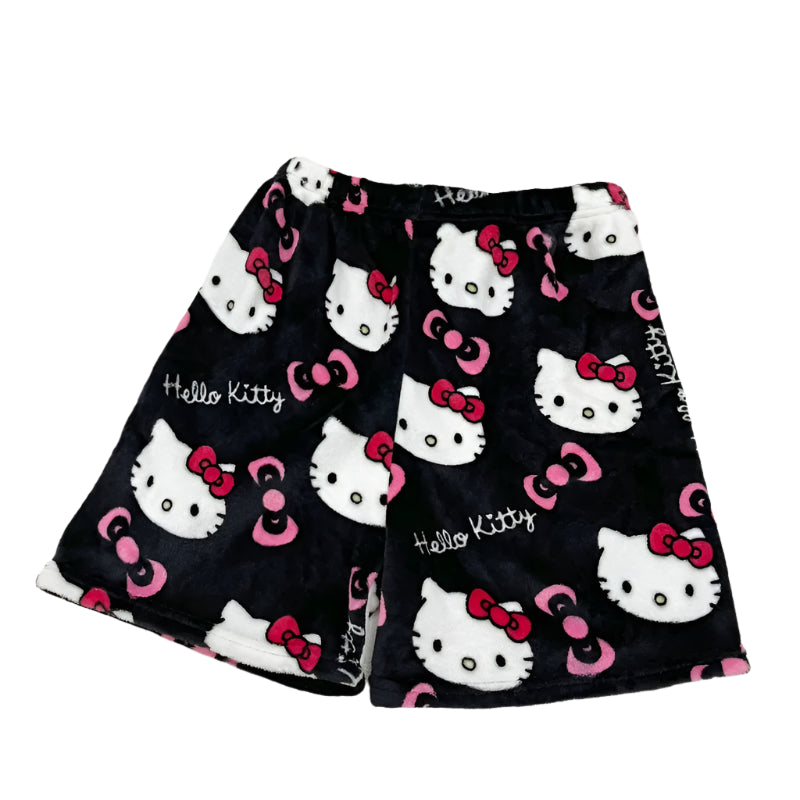 Hemasa Hello Kitty Cute Shorts Women Cute Cartoon Flannel Pajama Pants /i Summer Casual Home Trousers Birthday Gifts