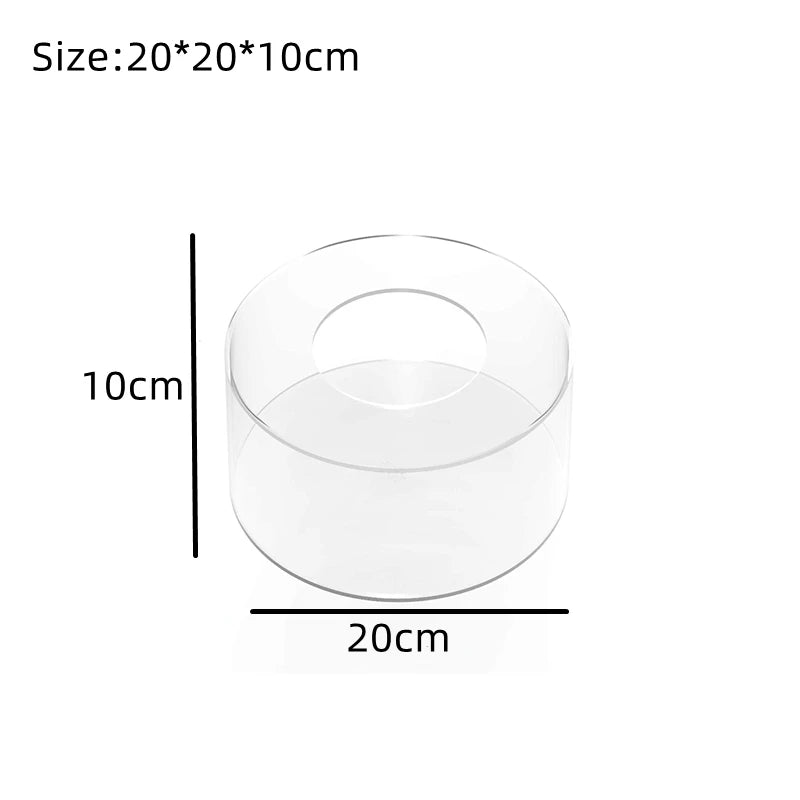 1PC Acrylic Cake Display Board Round Cake Edge Smoother Scraper Tray DIY Cake Refillable Board Base Clear Cake Stand Tools