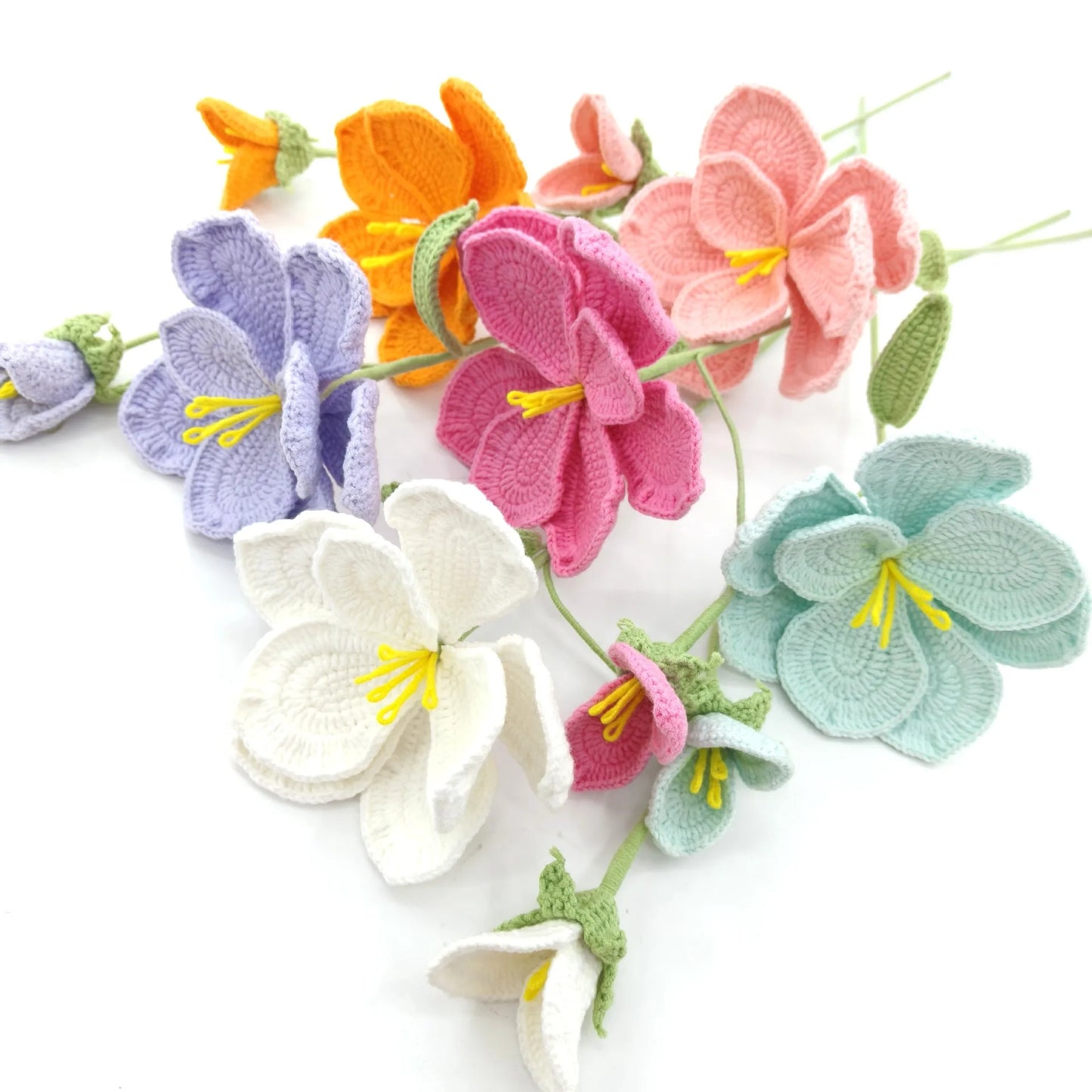 Creative Handwoven Bouquet Crochet Flowers Cute Knitted Bouquet Room Decor Gift