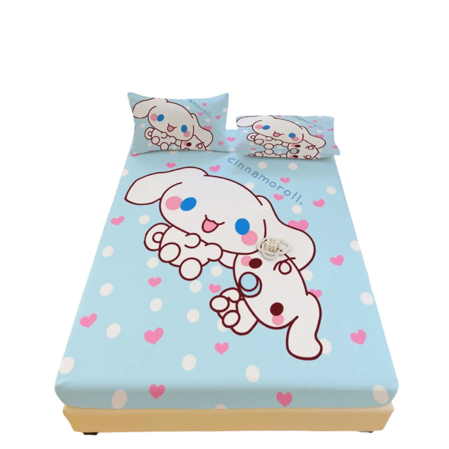 Hemasa  Bed Mattress Cover Cute Cartoon Painted Bed Linen Fitted Sheet For Kids Adult Single Double Size
