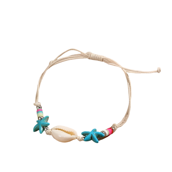 Hemasa Handmade Bohemian Shell Beads Bracelets For Women Men Sea Star Turtle Conch Woven Rope Bracelet Friendship Beach Jewelry