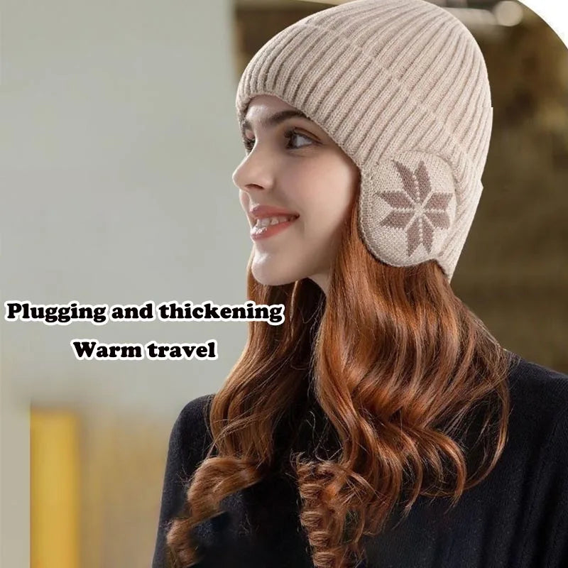 Tejesa Autumn and winter warm ear protection knitted hat/woolen hat
