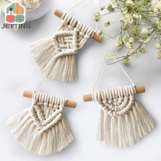 Bohemia Handwoven Macrame Tapestry with Tassels Bedroom Living Room Hanging Decorations Farmhouse Decoration Accessories
