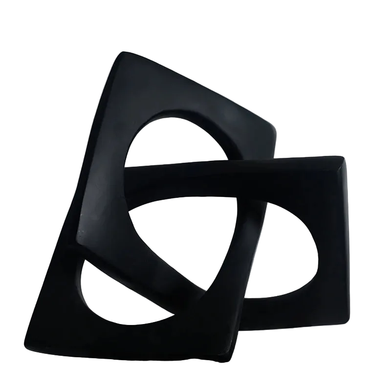 Tejesa Abstract Geometric Distortion Ornaments Crafts Desk Decoration Golden Square Collar Artwork Statue Room Aesthetics Decor