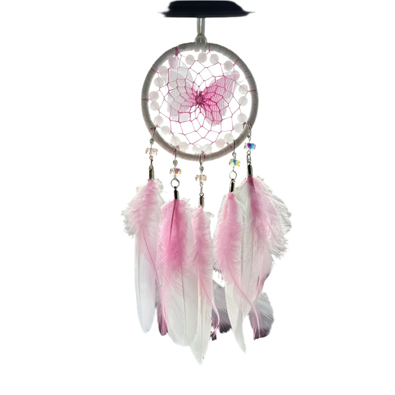 Hemasa  Hand-woven Butterfly Wind Chimes Dream Catcher Car Hanging Ornaments Birthday Festival Gifts