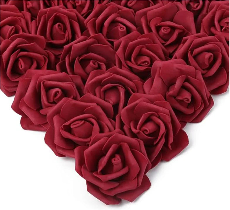10/20/50Pcs Artificial Foam Rose Flowers PE Fake Flower for Home Room Dceor Wedding Party Halloween Thanksgiving Christmas Decor