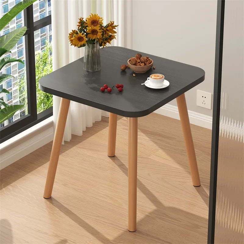Formwell 50*50cm square Side Table Wooden Small coffee table for Living Room Bedroom and Balcony easy assemble Solid wood legs