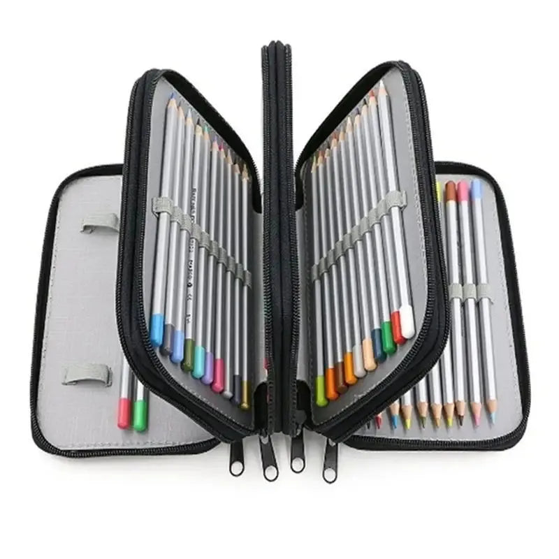 Color pencil case 72 Slots pencil organizer Oxford cloth student stationery pencil bag large capacity storage