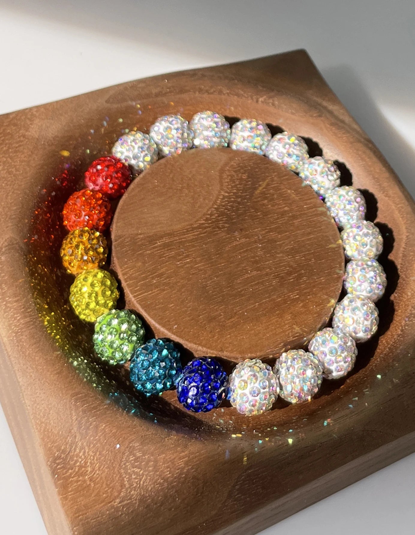 Hemasa   Rainbow  Zircon Polychrome Color Beaded Bracelet for Woman Party