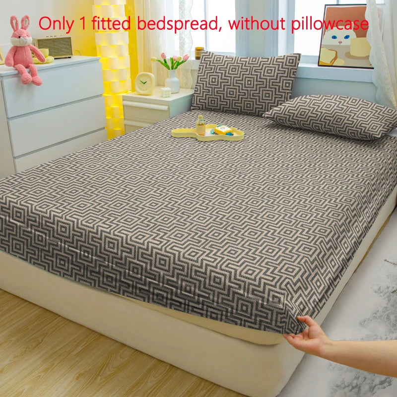Tejesa 1 Simple modern printed matte Fitted Sheet, bedroom printed bed cover, bedding (excluding pillowcases)