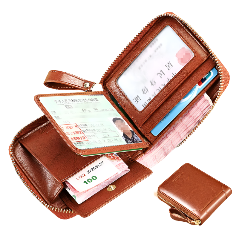 Hemasa Fashion Genuine Leather Women Wallet Short Zipper Credit Card Holder Driving License Card Wallet Brand Luxury Wallets for Women