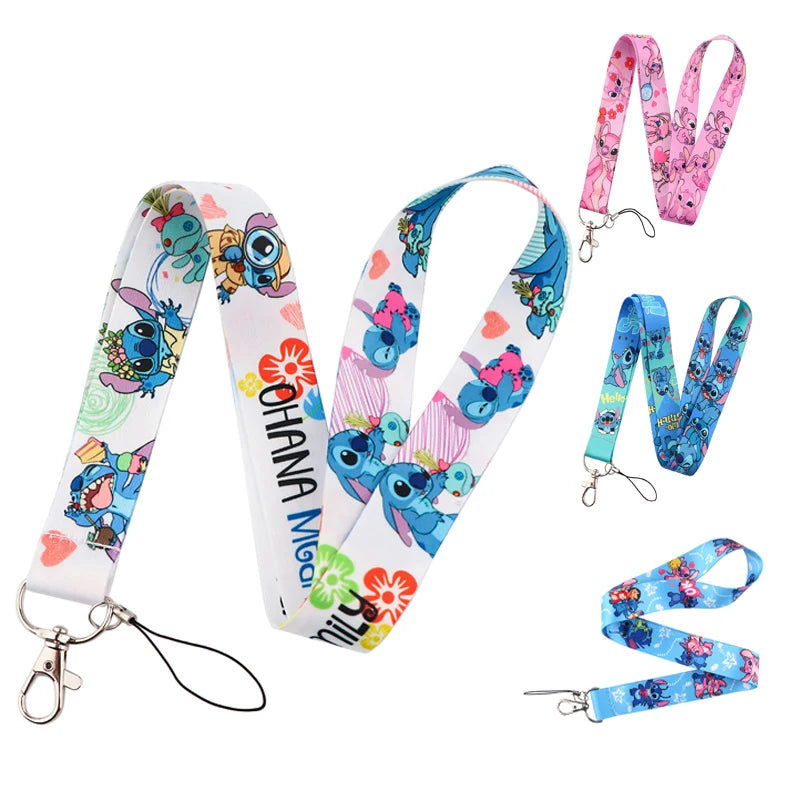 Stitch Lanyard Adjustable Long Mobile Phone Lanyard Anime Neck Straps Accessories Lanyard Hanging Ornaments Charm Anti-lost Lany
