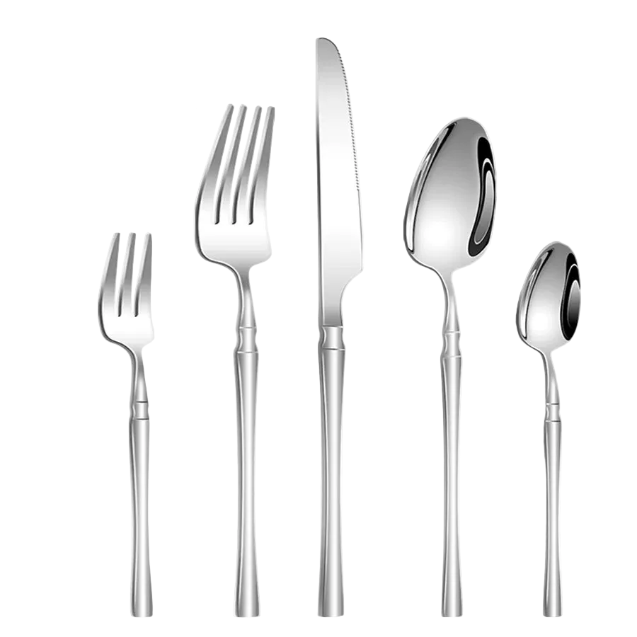 Tejesa 30 Piece Silverware Set for 6, Premium Stainless Steel Cutlery Set with Square Edge, Include Fork, Knife, Spoon, Mirror Finished