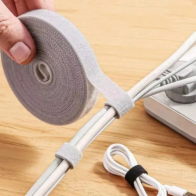 Tejesa 1/5M Cable Organizer Cable Management Wire Winder Tape Earphone Mouse Cord Management Ties Protector For iPhone Xiaomi Samsung