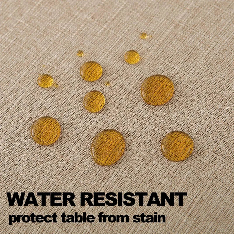 Tejesa Faux Linen Tablecloths Rectangle Washable Table Cloths Wrinkle Stain Resistant Table Cover Cloth for Kitchen Dining Room JAF040