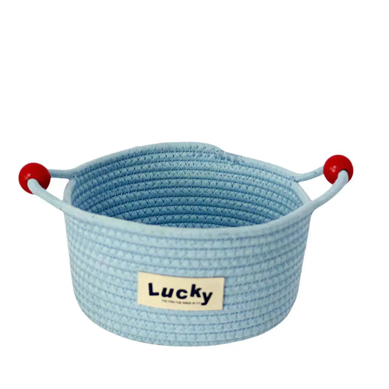 Tejesa Large Capacity  Woven Basket with Lid Cartoon House aped Storage Container Fun Desktop Organizer Basket for Home Use
