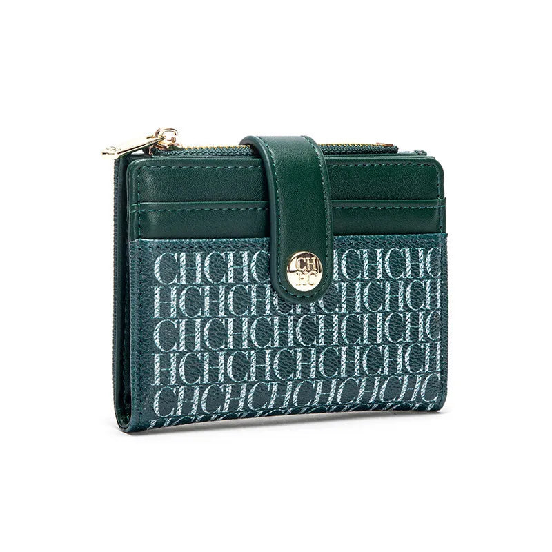 Tejesa Square Design Card Case Fashion Button Classic Folding Money Clip Compact Lightweight wallet
