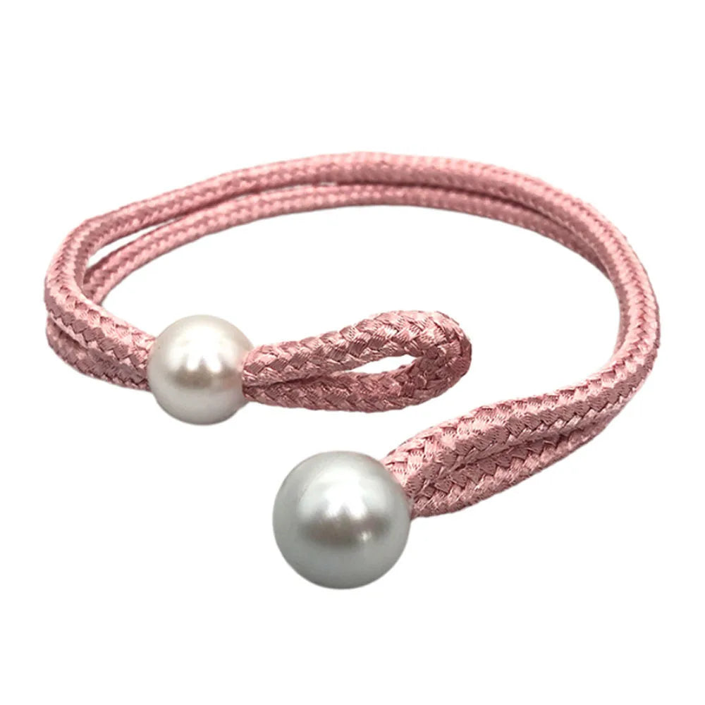 Curtain Tiebacks Decorative Small Pearl Curtain Ties Backs Adujustable Drapery Holdbacks for Home Office Patio Balcony Windows