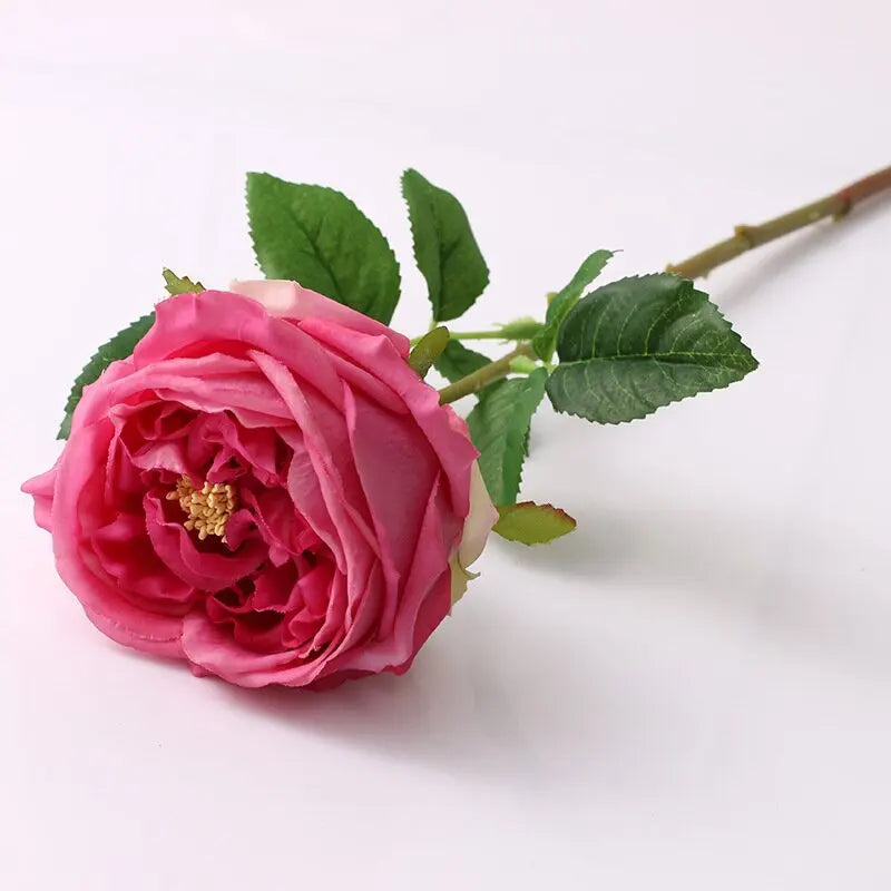 5Pc Moisturizing Rose Artificial Flowers Real Touch Rose Bridal Bridesmaid Bouquet Wedding Decor Flowers Party Home Decor Floral