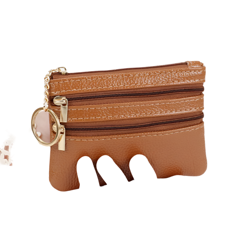 Hemasa Women Wallet Clutch Three Zip Female Short Small Coin Purse / Soft Mini Card Holder Wallet Money Bag