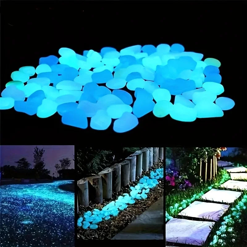 2000PCSGlowing Pebbles Outdoor Garden Decoration Potted Micro Landscape Ornaments Courtyard Glowing Gardening Supplies500-1000PC
