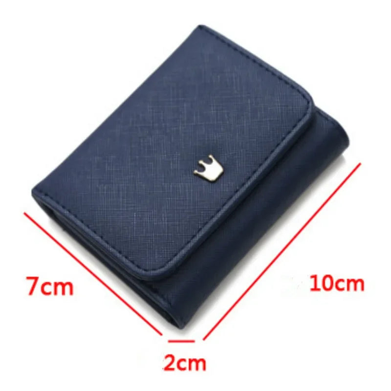 Women's Wallet Short Women Coin Purse Crown Wallets For Woman Card Holder Small Ladies Wallet Female Hasp Mini Clutch For Girl