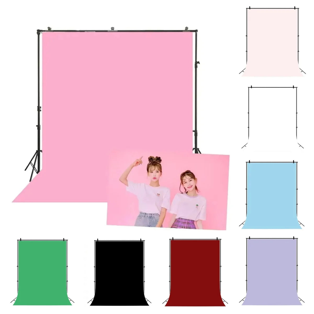 Tejesa Solid color background Portrait photography studio background photo props Solid color pink photography background