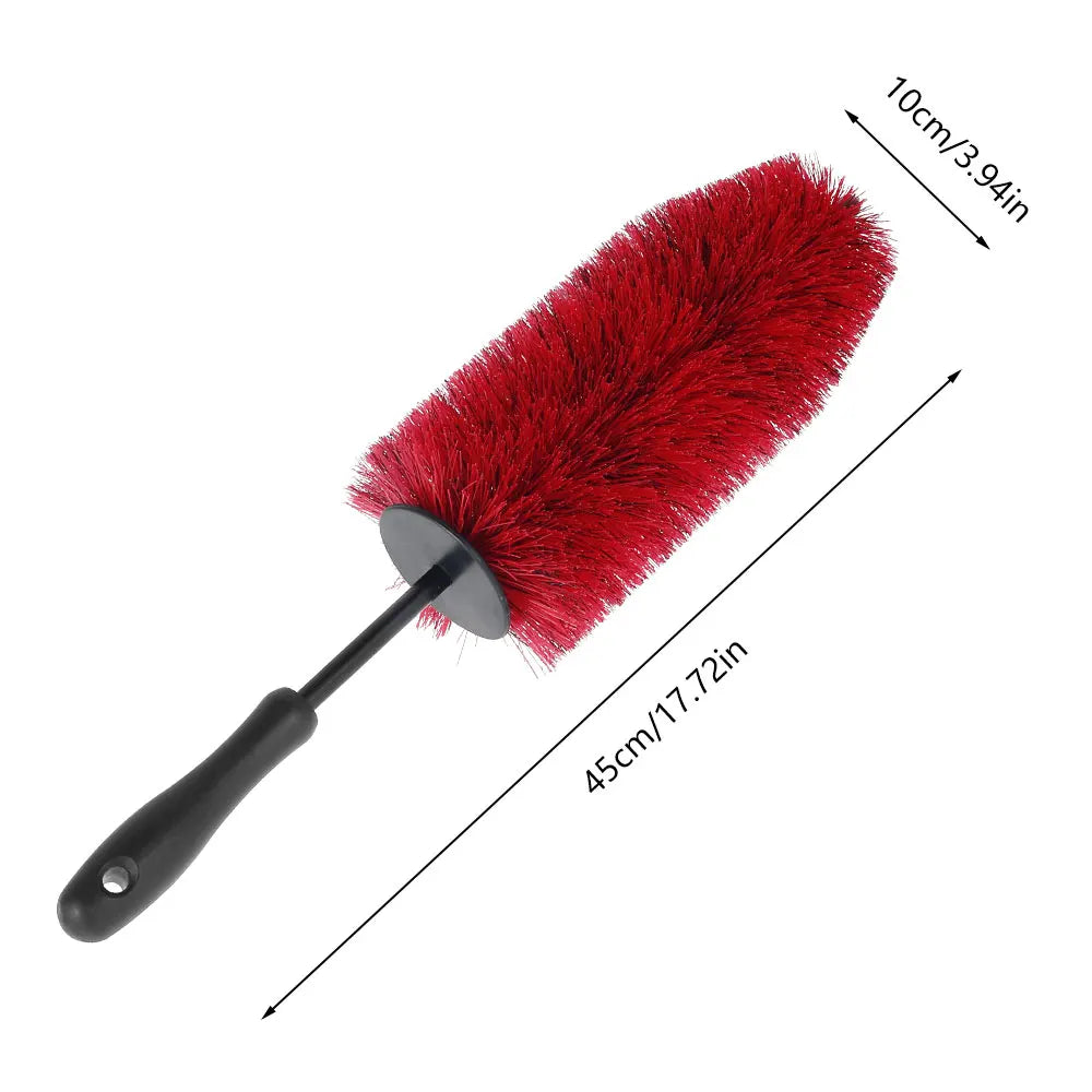 Tejesa Car Wheel Brush Tire Cleaning Brush Rim Scrubber Soft Alloy Cleaner for Vehicle Tire Car Chassis Engine Washing Acce Clean Tool