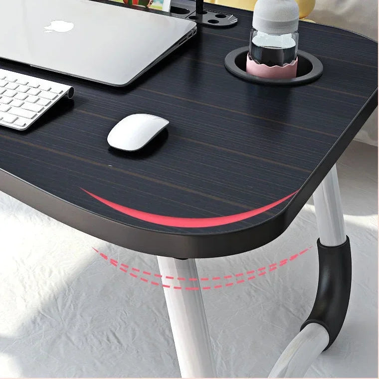Folding Laptop Home Desk, Bed & Sofa, Bed Tray Table, Portable Lap Desk for Study and Reading, Bed Top Tray Table