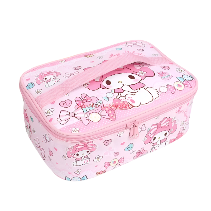 Hemasa  Lunch Bag Cute Cartoon Double-layer Insulated Handbag Waterproof Bento Bag