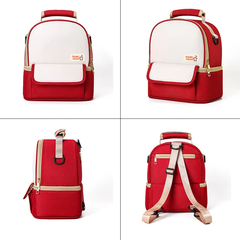 Hemasa Portable Baby Diaper Bags Double Layer Mommy Cooler Backpack Large Capacity Travel Nappy Nursing Bag