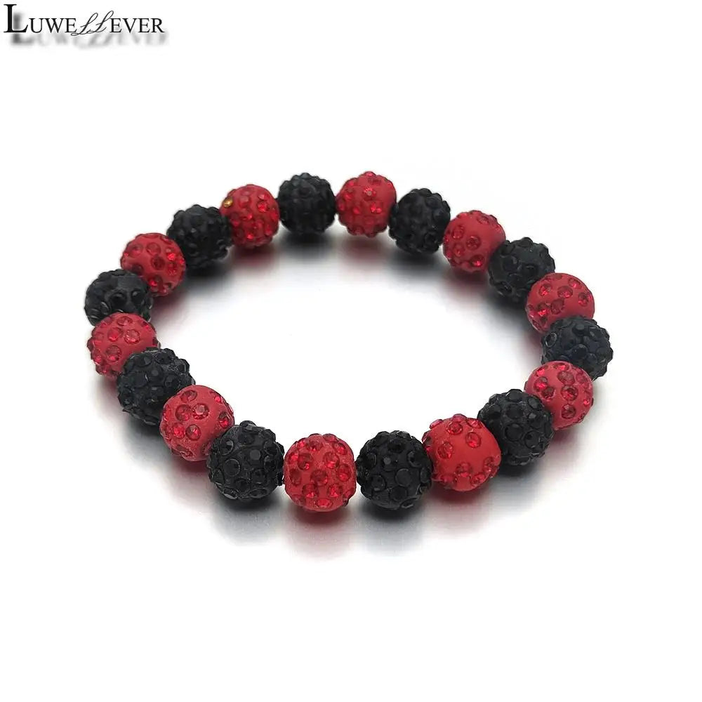 Hemasa pave disco ball beads stretchable bracelets / Bangle For Women Gift