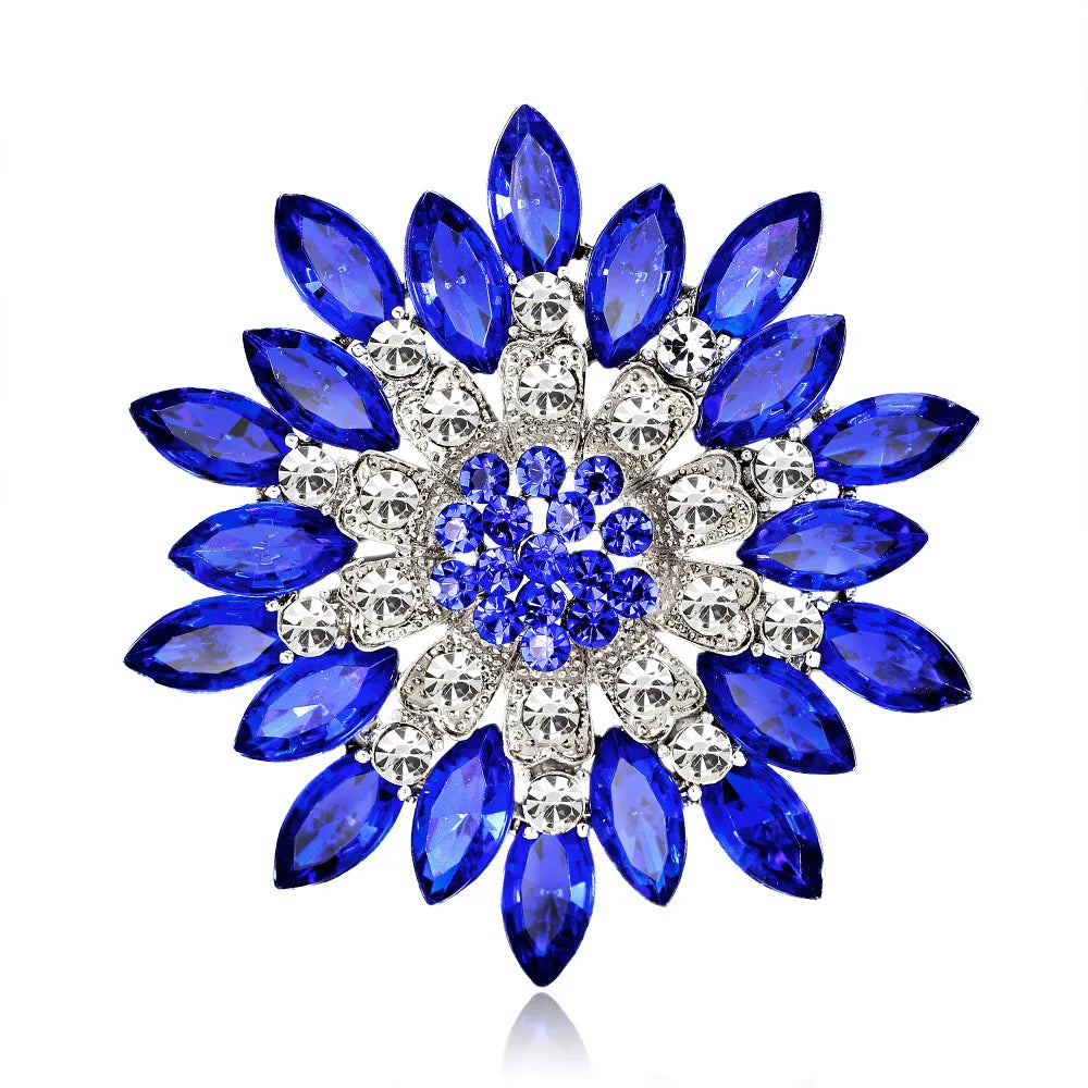 Sunflower Women's Brooch Jewelry New Fashion Retro Fashion Flower Brooch Crystal Rhinestone Jewelry Wedding Date Party Gifts