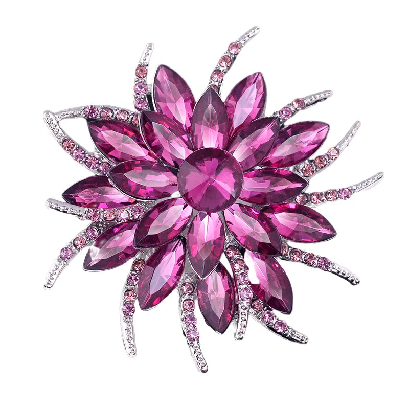 Sunflower Women's Brooch Jewelry New Fashion Retro Fashion Flower Brooch Crystal Rhinestone Jewelry Wedding Date Party Gifts