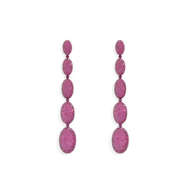 Tejesa 925 Silver December 2023 New Magenta Green Purple Diamond Earrings Necklace Bracelet Ring For Women Luxury Designer Jewelry