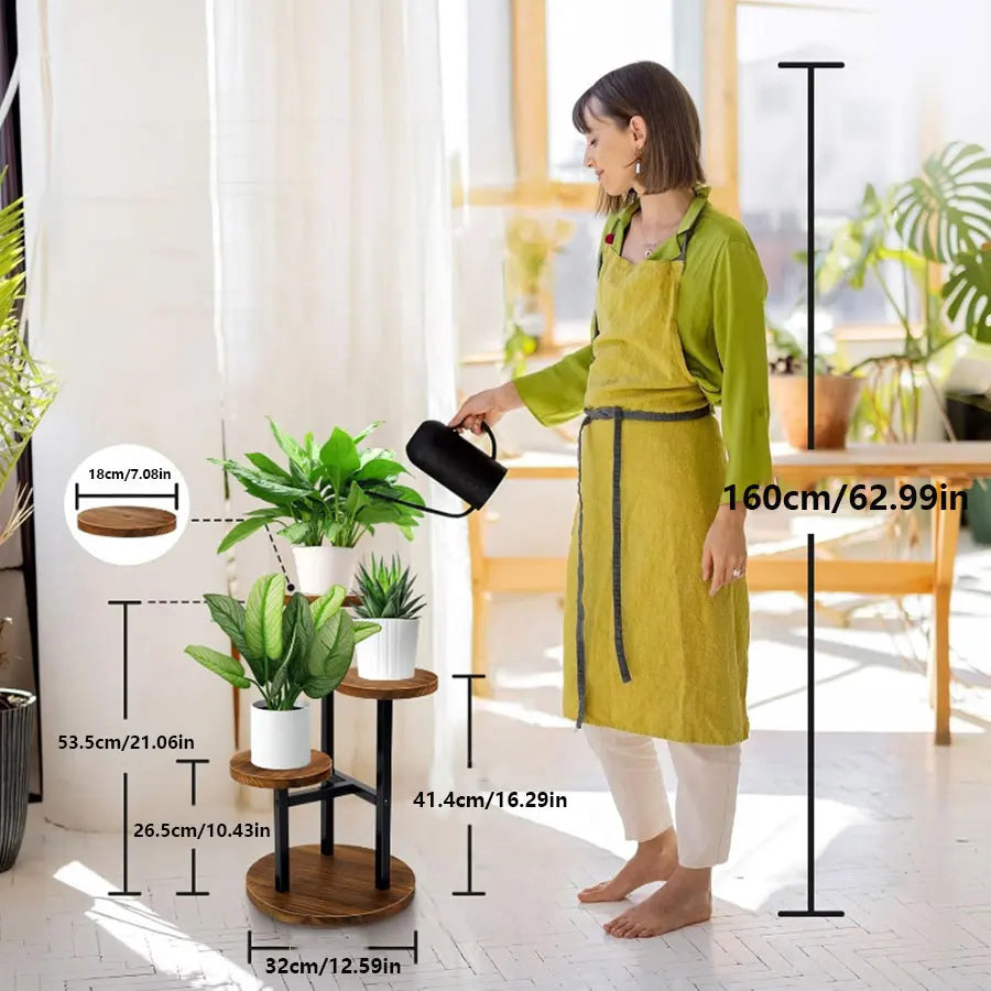 Plant Stand And Flower Stand Multiple Wooden Shelf Stand For Flowers Indoor Outdoor Pot Shelf Display Stand Support For Plants