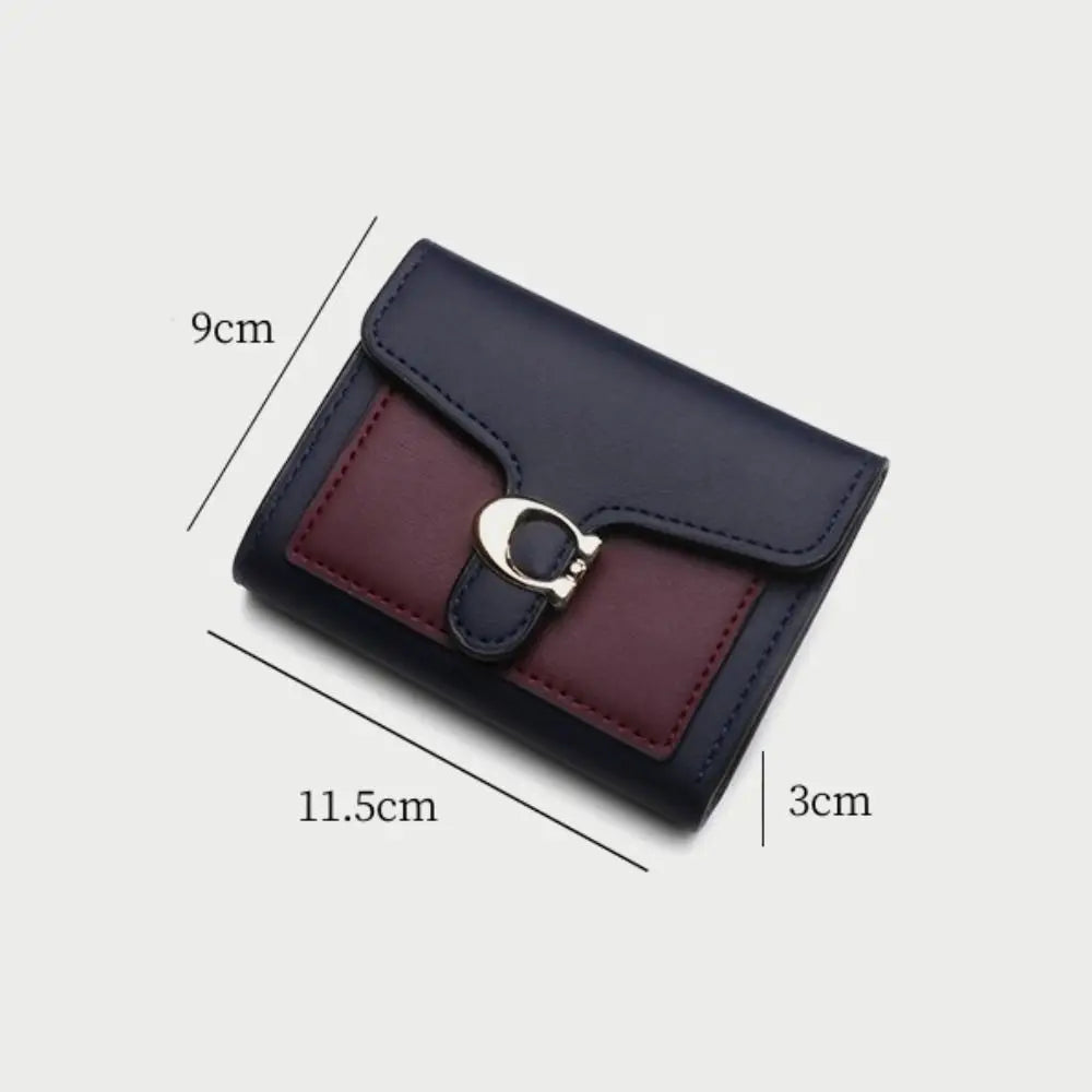 PU Leather Women Wallet Fashion Multi-card Three-fold Money Clip C Letter Coin Purses Women