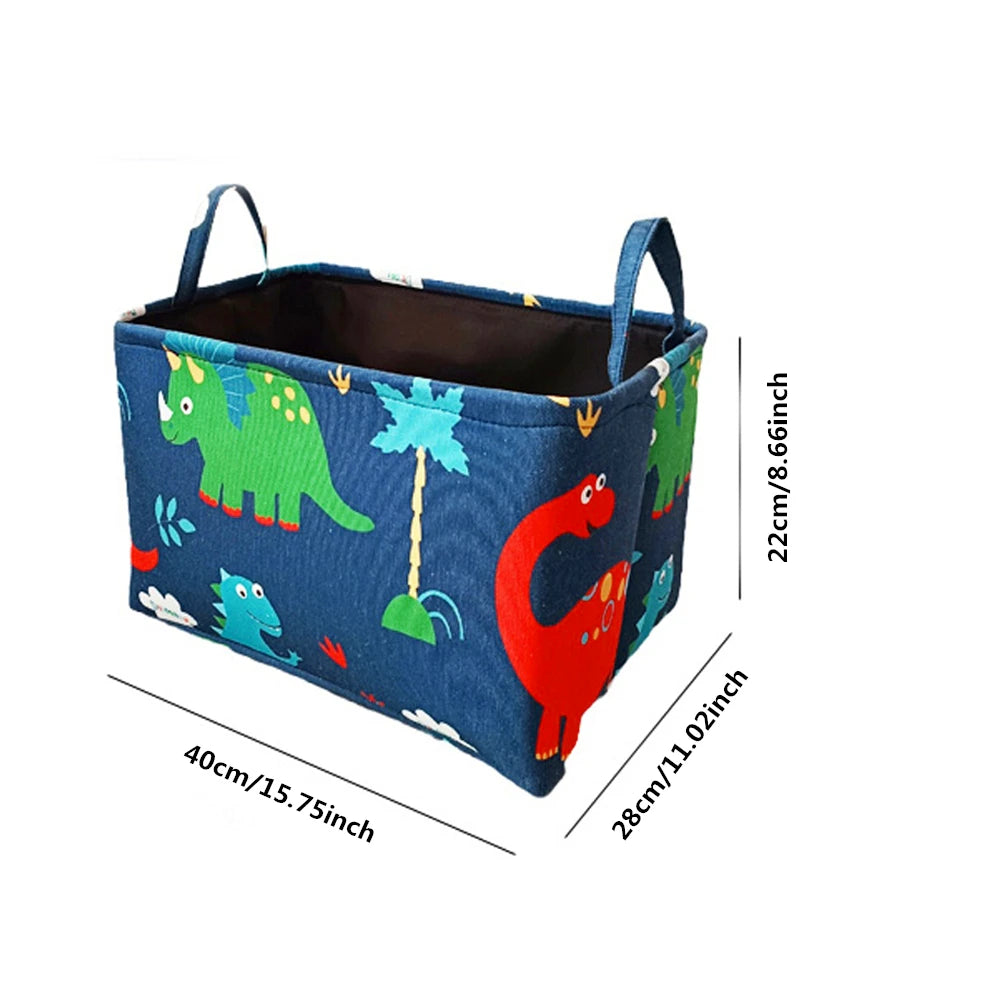 Hemasa Dinosaur Storage Basket Foldable Laundry Basket Toy Clothes Storage Hamper Organizer Storage Box for Bathroom Bedroom Nursery