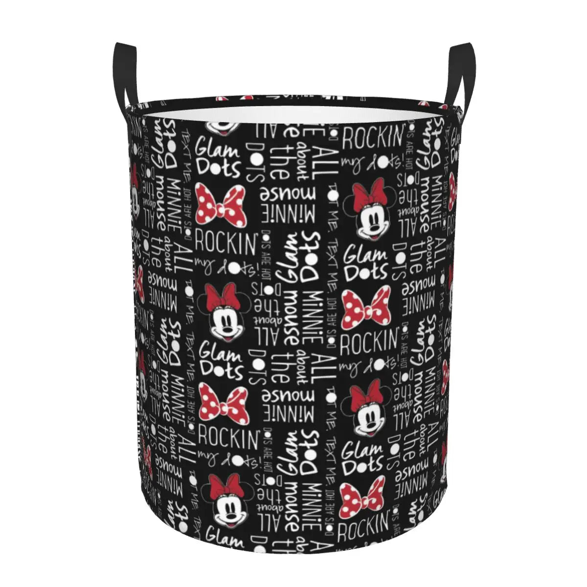 Tejesa  Mickey Mouse Cartoon Pattern Laundry Basket Collapsible Clothes Hamper for Nursery Kids Toys Storage Bin