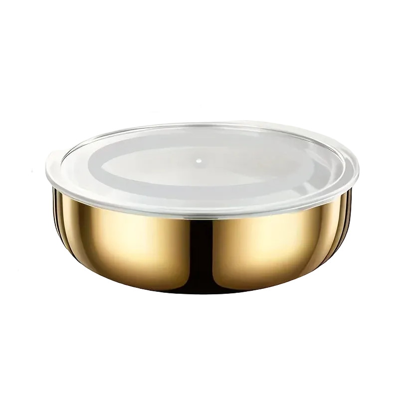 Tejesa 3-Piece Stainless Steel Mixing Bowls with Lids/ Commercial Deep Dough Mixer Bowls for Kitchen