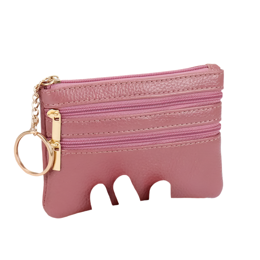 Hemasa Women Wallet Clutch Three Zip Female Short Small Coin Purse / Soft Mini Card Holder Wallet Money Bag