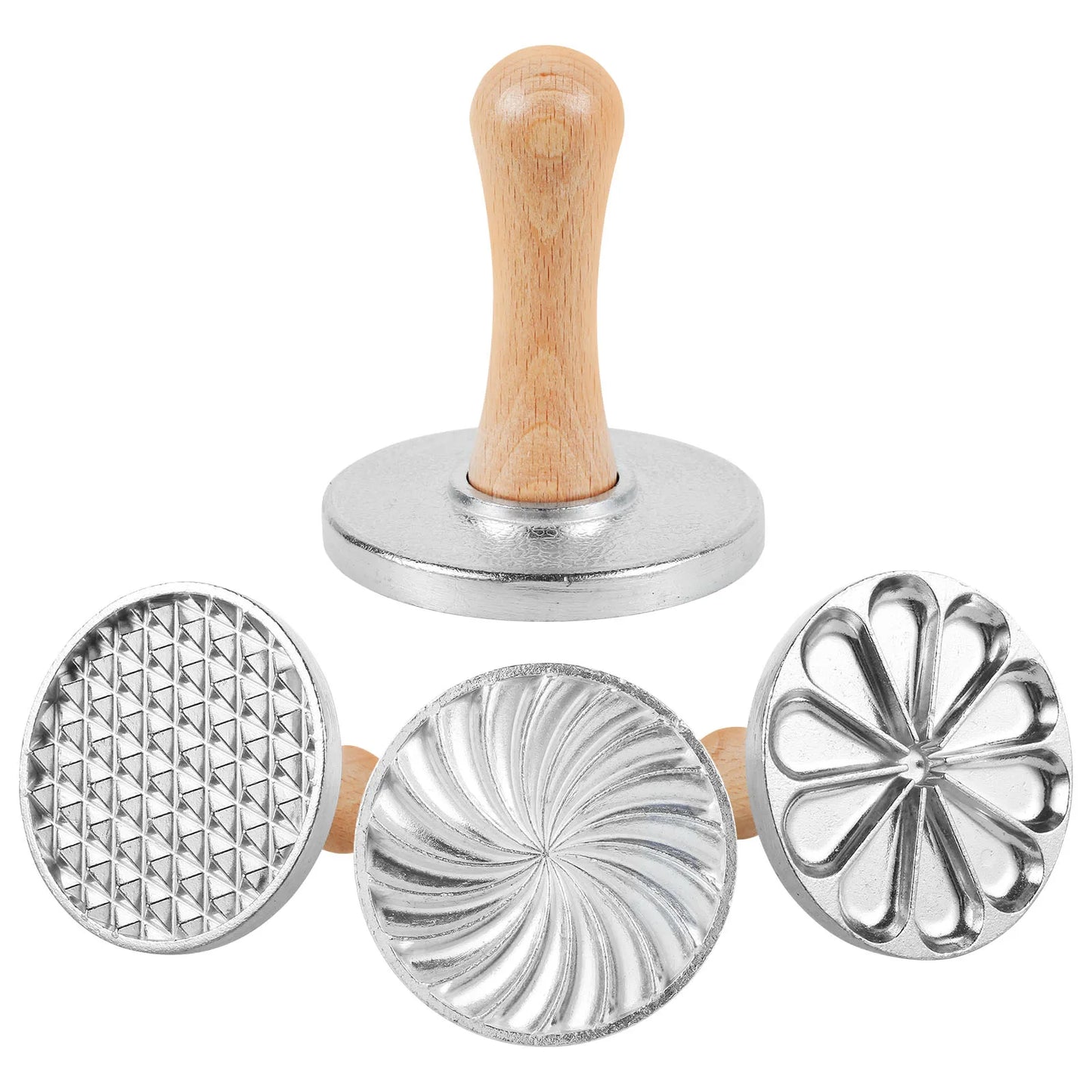 Tejesa 3pcs Cookie Press Mold DIY Baking Cake Make Cookie Stamps for Home Kitchen Cooking Cookie Cutter Dessert Pastry Model Press Tool