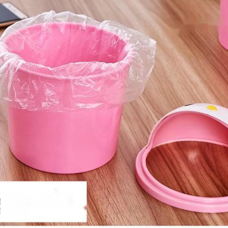 Hemasa  Hello Kitty Cute Cartoon Desktop Wastebasket Home Trash Bin Garbage Car Trash