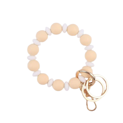 Hemasa Silicone  Beads Key Chains Wristlet  Keyring Women /Car Bag Pendant Key Chains